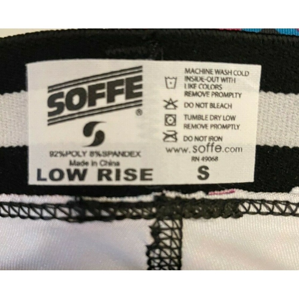 Soffe Dri Womens Athletic Low Rise Capri Leggings Small Multicolor Chevron Print - Picture 3 of 14